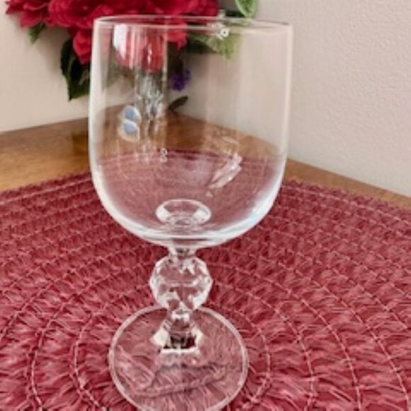 Vintage Clear Crystal Cordial Glasses Set of 5 Faceted Ball Stem Liqueur Glasses - Picture 2 of 8